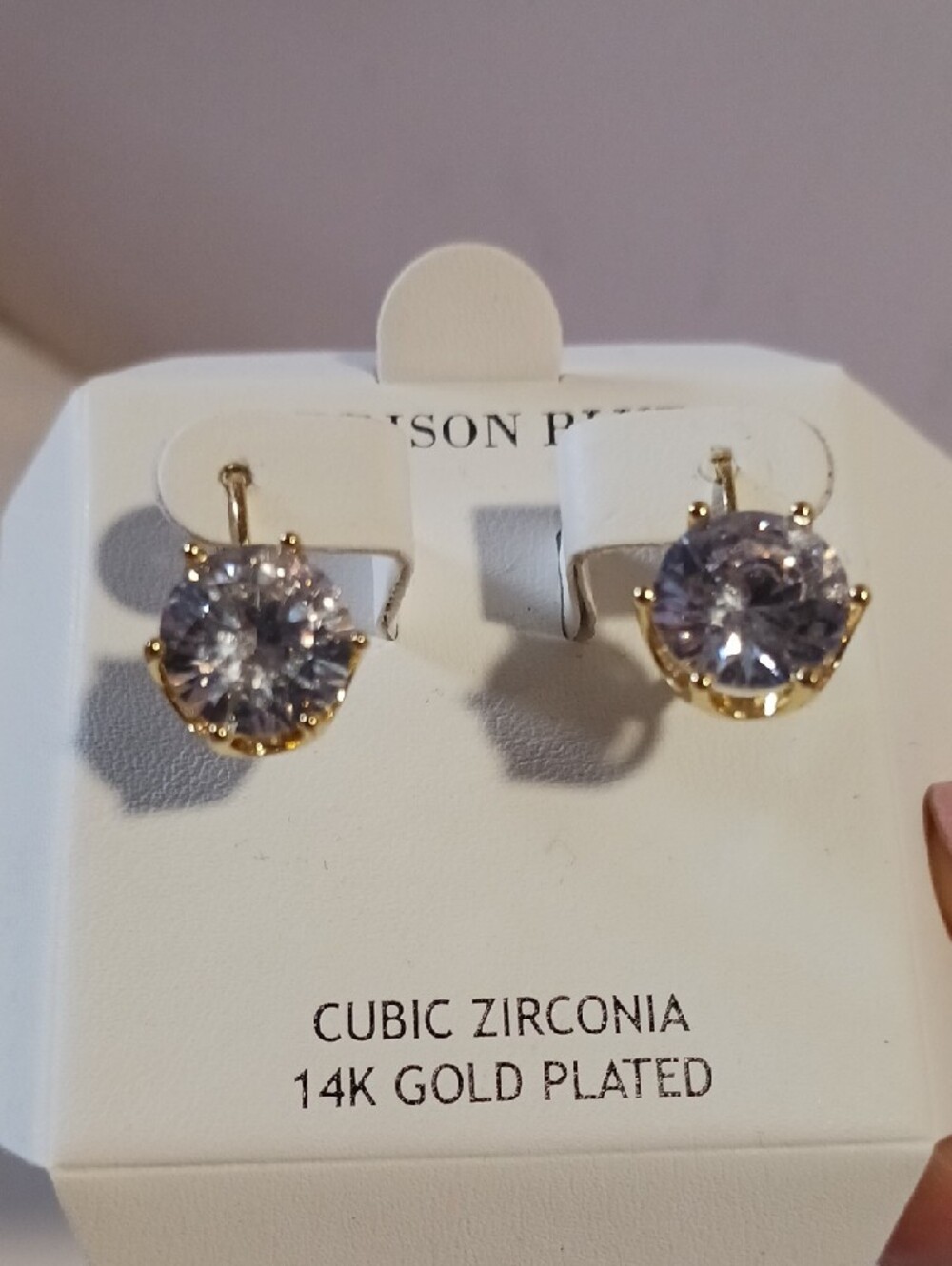 Addison Blvd ⚜️14K Gold Plated Cubic Zirconia Drop Earrings in Clear